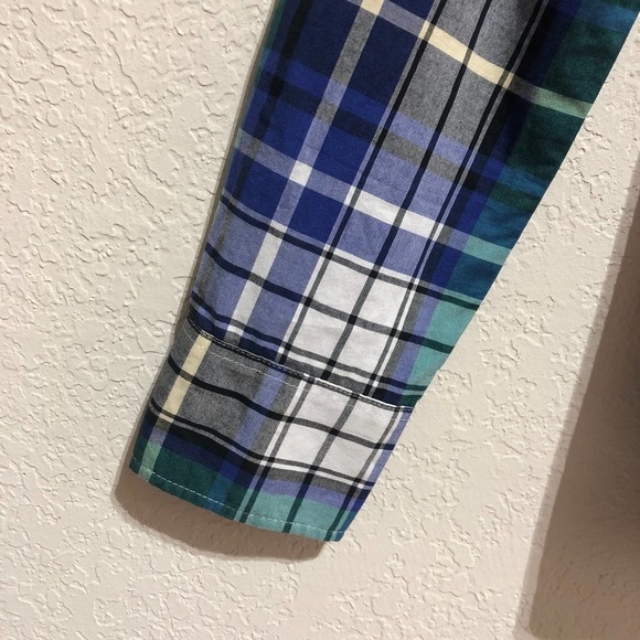 J. CREW Women's Size 4 The Boy Shirt Button Up Blue Plaid - Picture 4 of 9